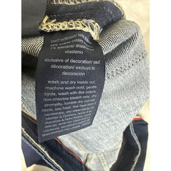 Women’s Tommy Hilfiger Denim Jeans Tribeca Skinny Dark Wash Side Stripes Size 12 - Picture 9 of 15